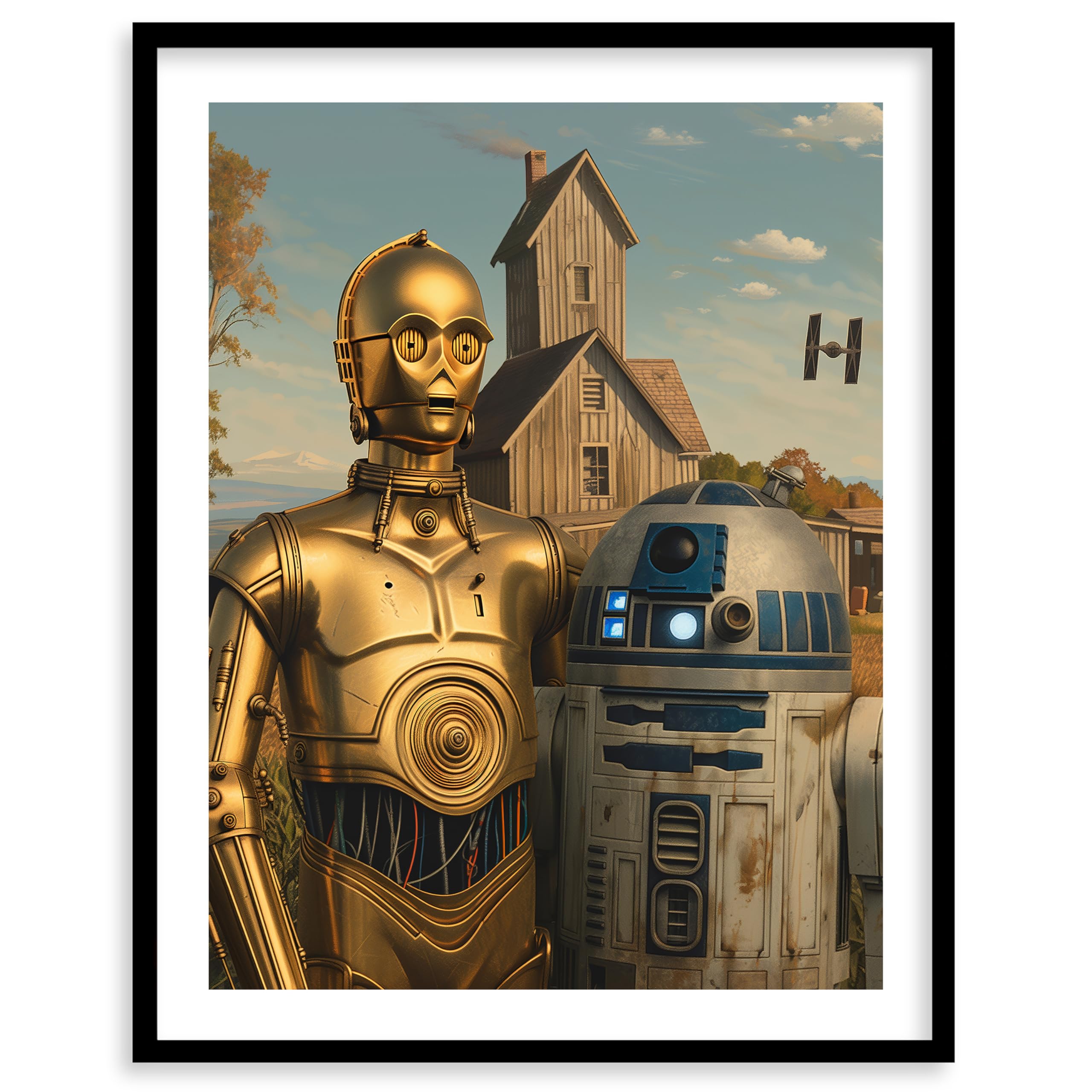 Amazon.com: R2D2 and C3PO on the Farm Star Wars Bathroom Décor Art